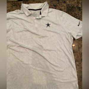 Nike White Polo Shirt with Dallas Cowboys
